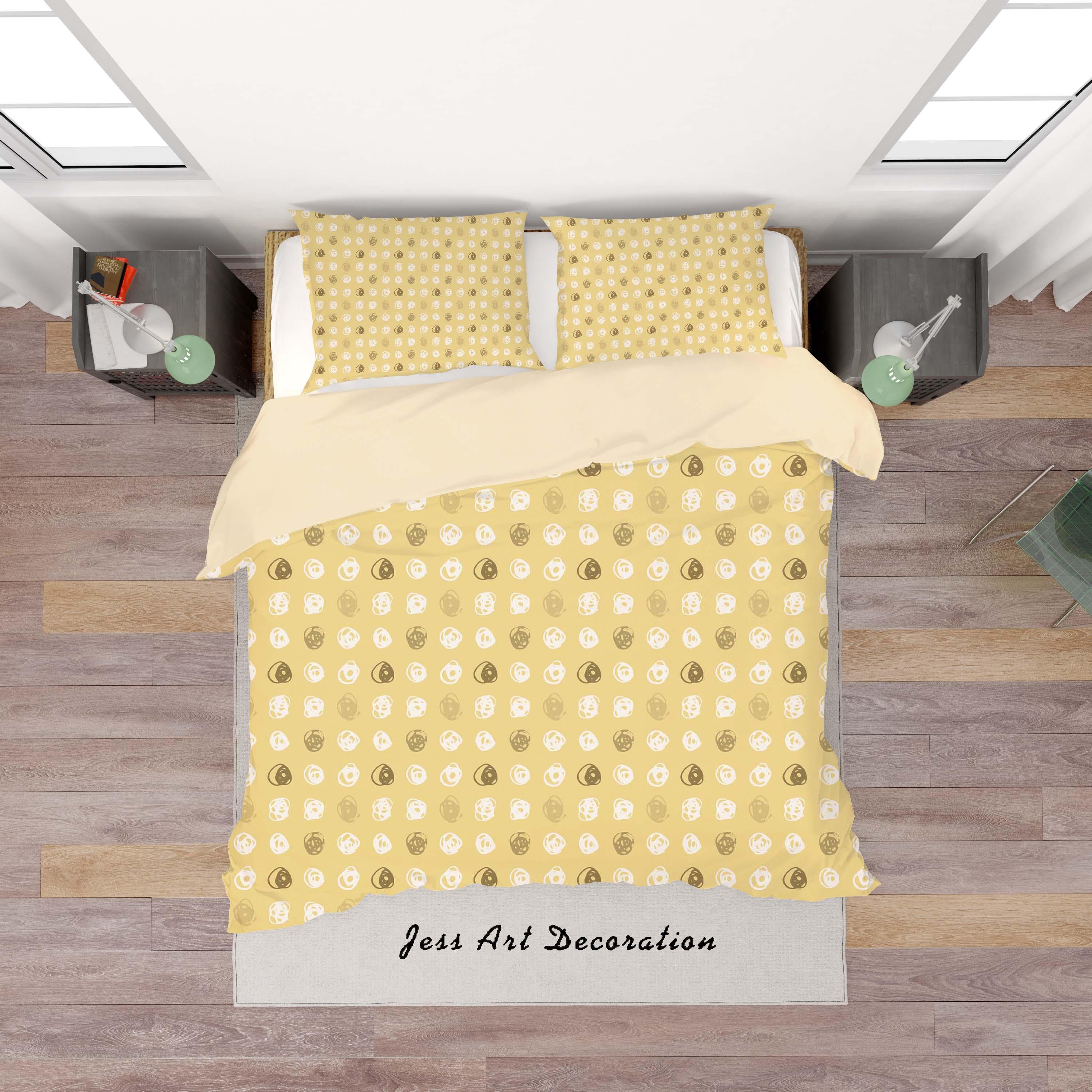 3D Yellow Scribble Quilt Cover Set Bedding Set Duvet Cover Pillowcases SF15- Jess Art Decoration