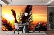 3D Sunset Sky Palm Landscape Wall Mural Wallpaper LQH 257- Jess Art Decoration