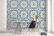 3D Blue Floral Pattern Wall Mural Wallpaper 130- Jess Art Decoration