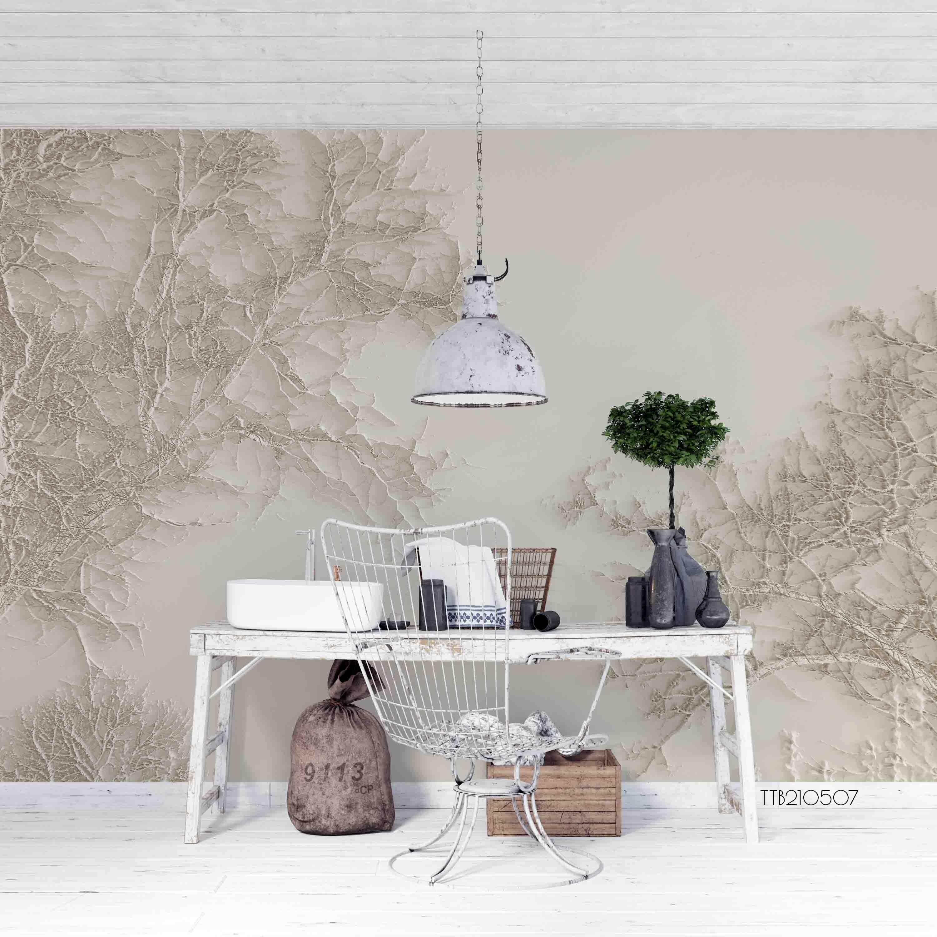 3D Soft Branch Texture soft neutral branch texture wall mural wallpaper for office