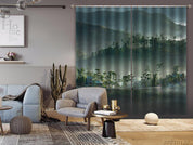 3D Mountain Road House Woods Fog Curtains and Drapes GD 1620- Jess Art Decoration