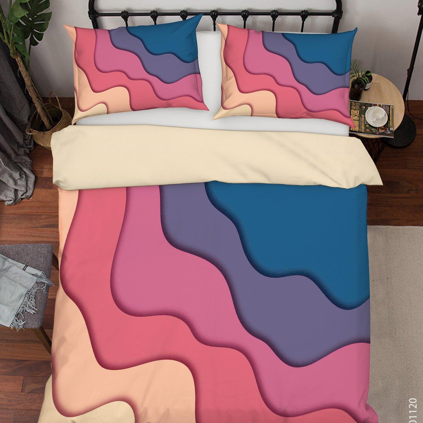 3D Abstract Colorful Quilt Cover Set Bedding Set Duvet Cover Pillowcases LXL- Jess Art Decoration