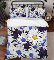 3D White Chrysanthemum Quilt Cover Set Bedding Set Duvet Cover Pillowcases 256- Jess Art Decoration