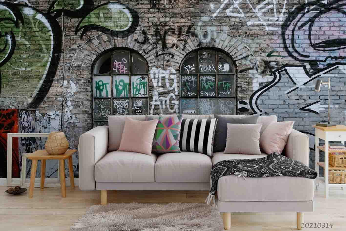 3D Artist Works Street Graffiti Wall Mural Wallpaper LQH 132- Jess Art Decoration