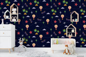 3D Plane Hot Air Balloon Wall Mural Wallpaper WJ 6828- Jess Art Decoration