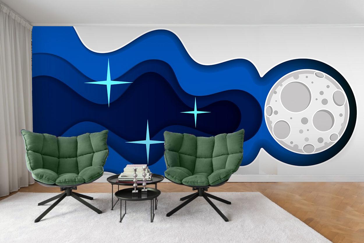 3D Bubble Circle Star Wall Mural Wallpaper 45- Jess Art Decoration