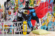 3D Graffiti Hero graffiti superhero character mural wall mural wallpaper for teen room