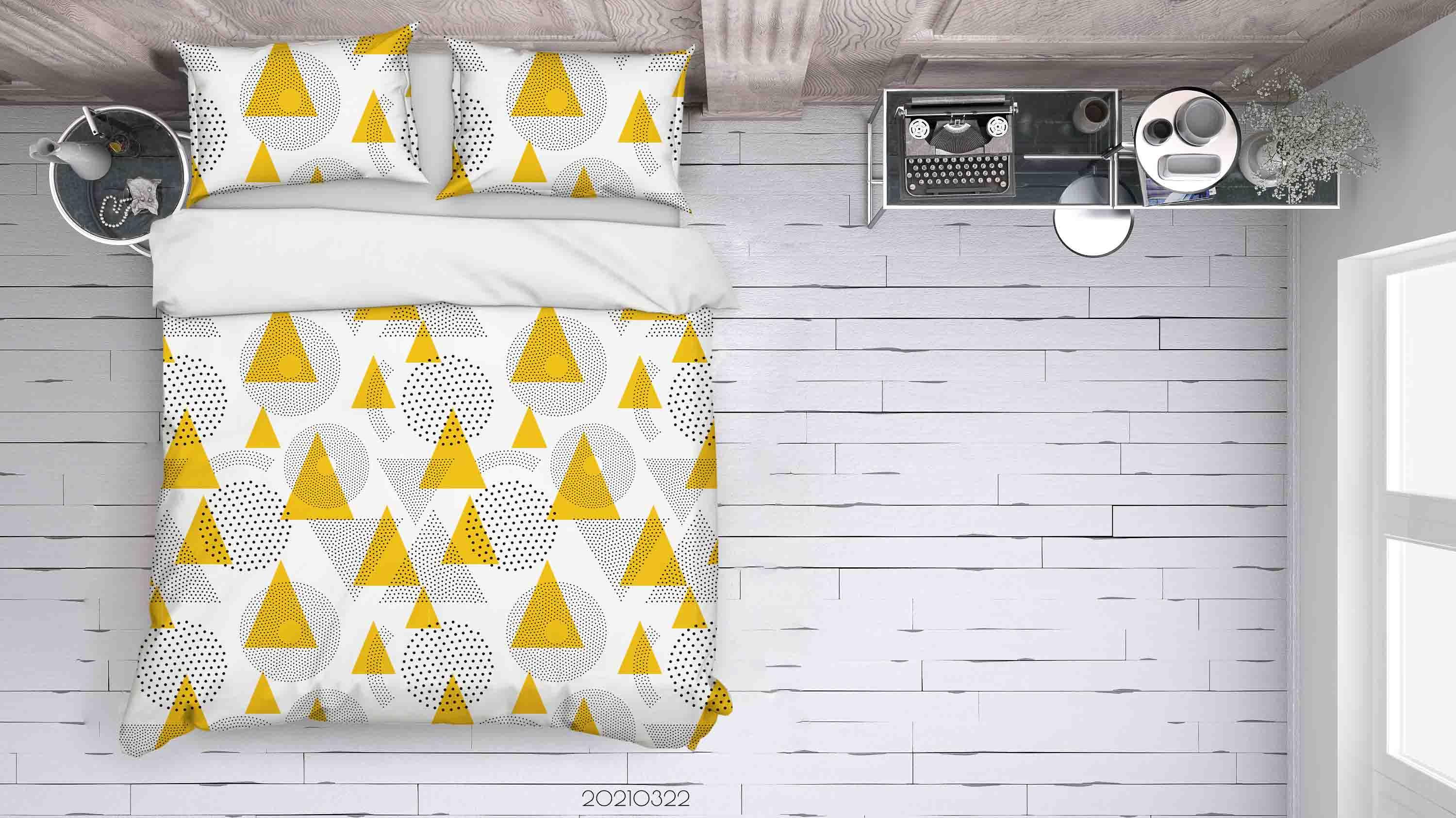 3D Abstract Geometric Pattern Quilt Cover Set Bedding Set Duvet Cover Pillowcases 129- Jess Art Decoration