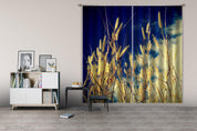 3D Landscape Nature Grass Plant Sky Curtains and Drapes GD 3534- Jess Art Decoration