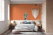 3D Dog Birthday Celebrate Orange Wall Mural Wallpaper SWW4422- Jess Art Decoration