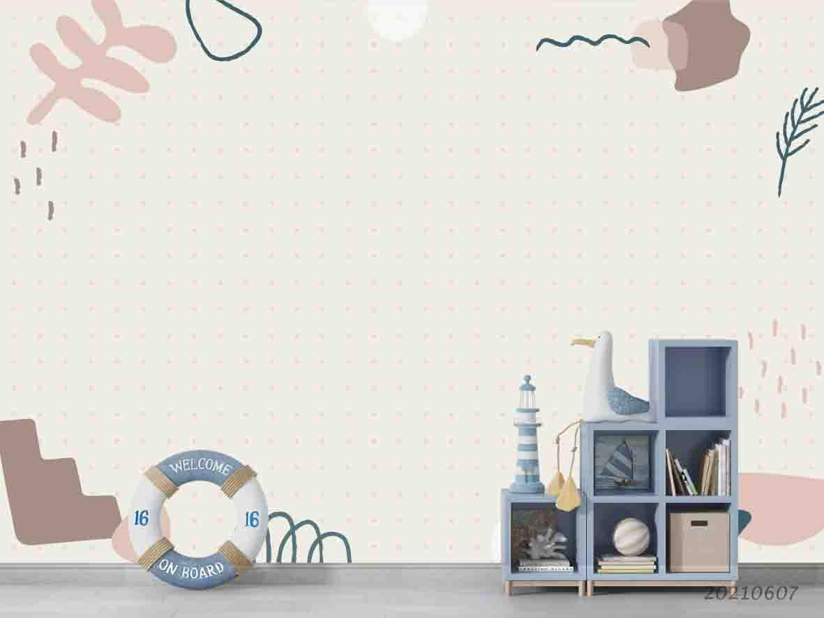 3D Hand Draw Abstract Cartoon Effect Pink Wall Mural Wallpaper SWW1144- Jess Art Decoration