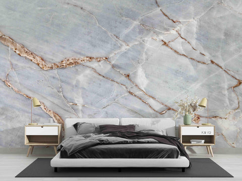 3D Grey Marble Texture Wall Mural Wallpaper LQH 39- Jess Art Decoration