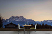 3D Snow Mountain Rural Grassland Jungle House Wall Mural Wallpaper SWW1850- Jess Art Decoration