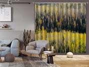 3D Woods Yellow Leaf Curtains and Drapes GD 2178- Jess Art Decoration