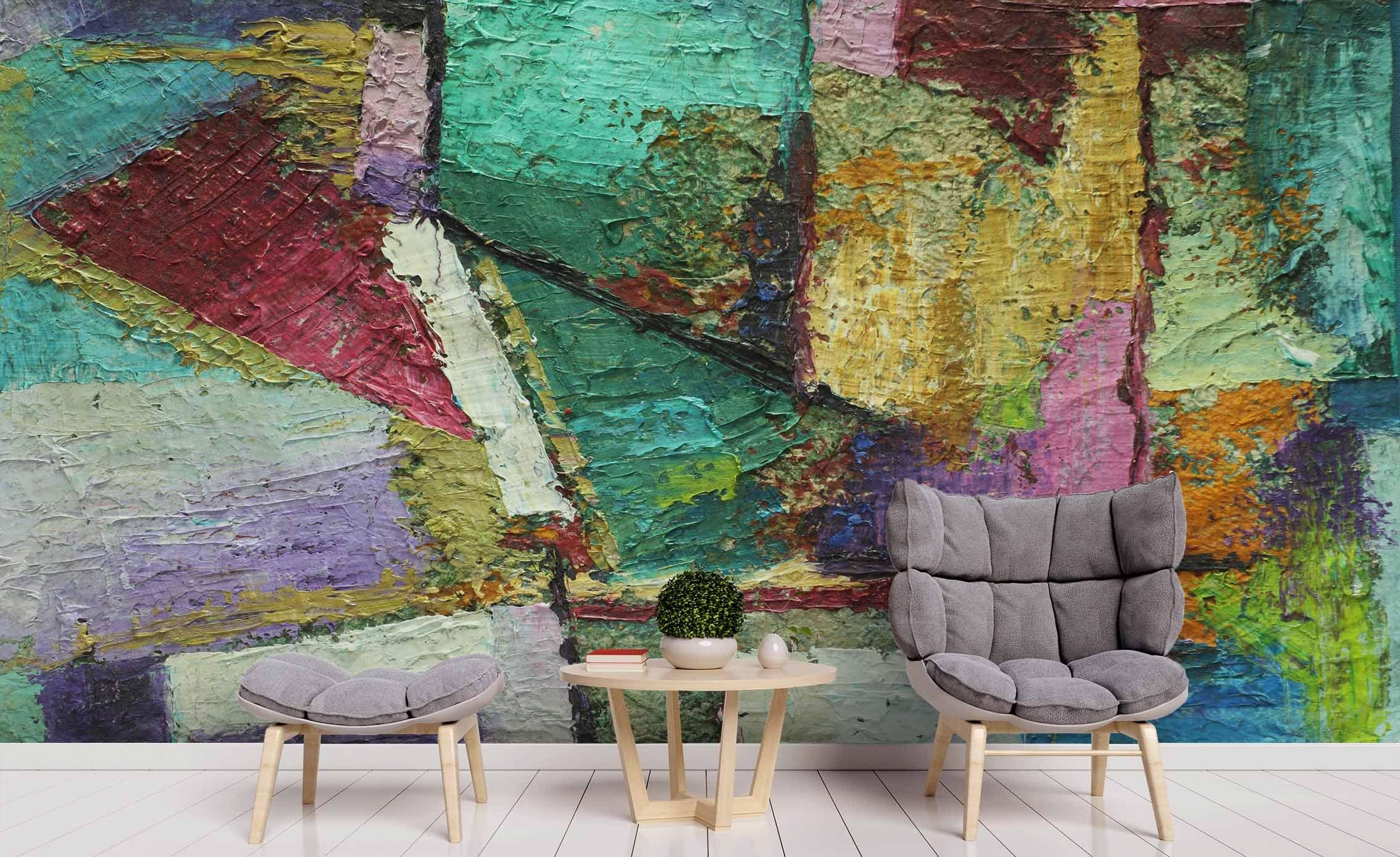 3D Abstract Oil Painting Wall Mural Wallpa 30- Jess Art Decoration