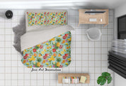 3D PIneapple Lemon Fruity Colorful Quilt Cover Set Bedding Set Duvet Cover Pillowcases LXL- Jess Art Decoration