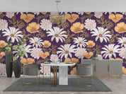 3D Hand Drawn White Floral Leaves Plant Wall Mural Wallpaper LXL- Jess Art Decoration