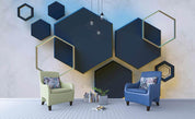 3D Black Hexagon Pattern Wall Mural Wallpaper 83- Jess Art Decoration