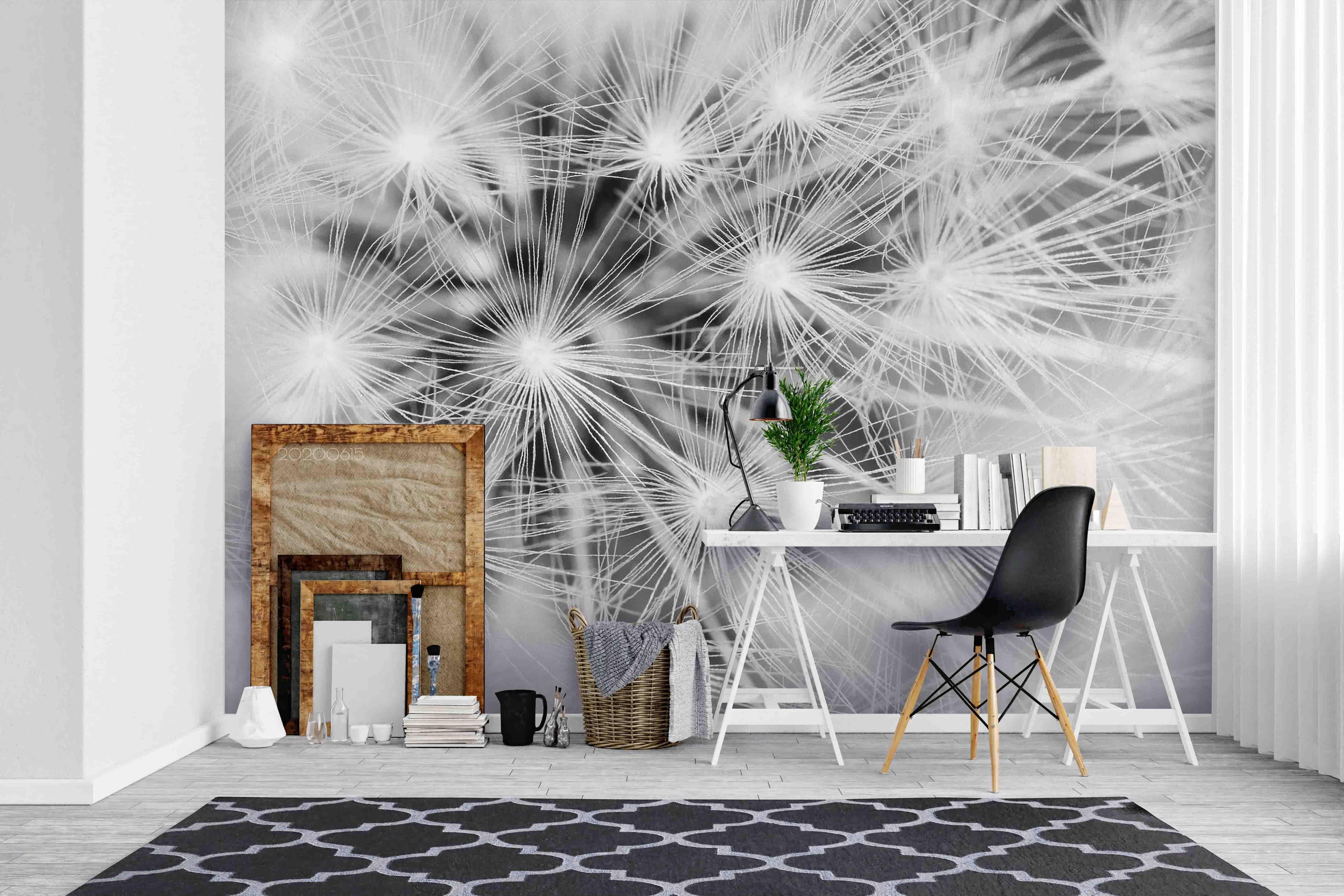 3D Dandelion Pattern Wall Mural Wallpaper A016 LQH- Jess Art Decoration