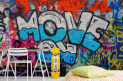 3D Abstract Art Graffiti Alphabet Wall Mural Wallpaper GD 4129- Jess Art Decoration
