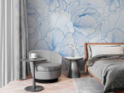 3D Blue Line Leaf Pattern Wall Mural Wallpaper GD 3025- Jess Art Decoration