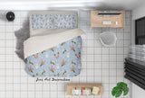 3D Cartoon Rabbit Flower Quilt Cover Set Bedding Set Pillowcases 65- Jess Art Decoration