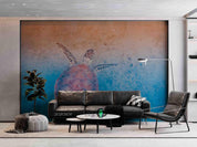 3D Hand-painted Fantasy Ocean Beach Turtle Wall Mural Wallpaper SWW1645- Jess Art Decoration