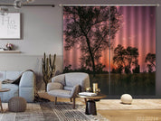 3D Field Plant Tree Sunrise View Curtains and Drapes GD 2336- Jess Art Decoration