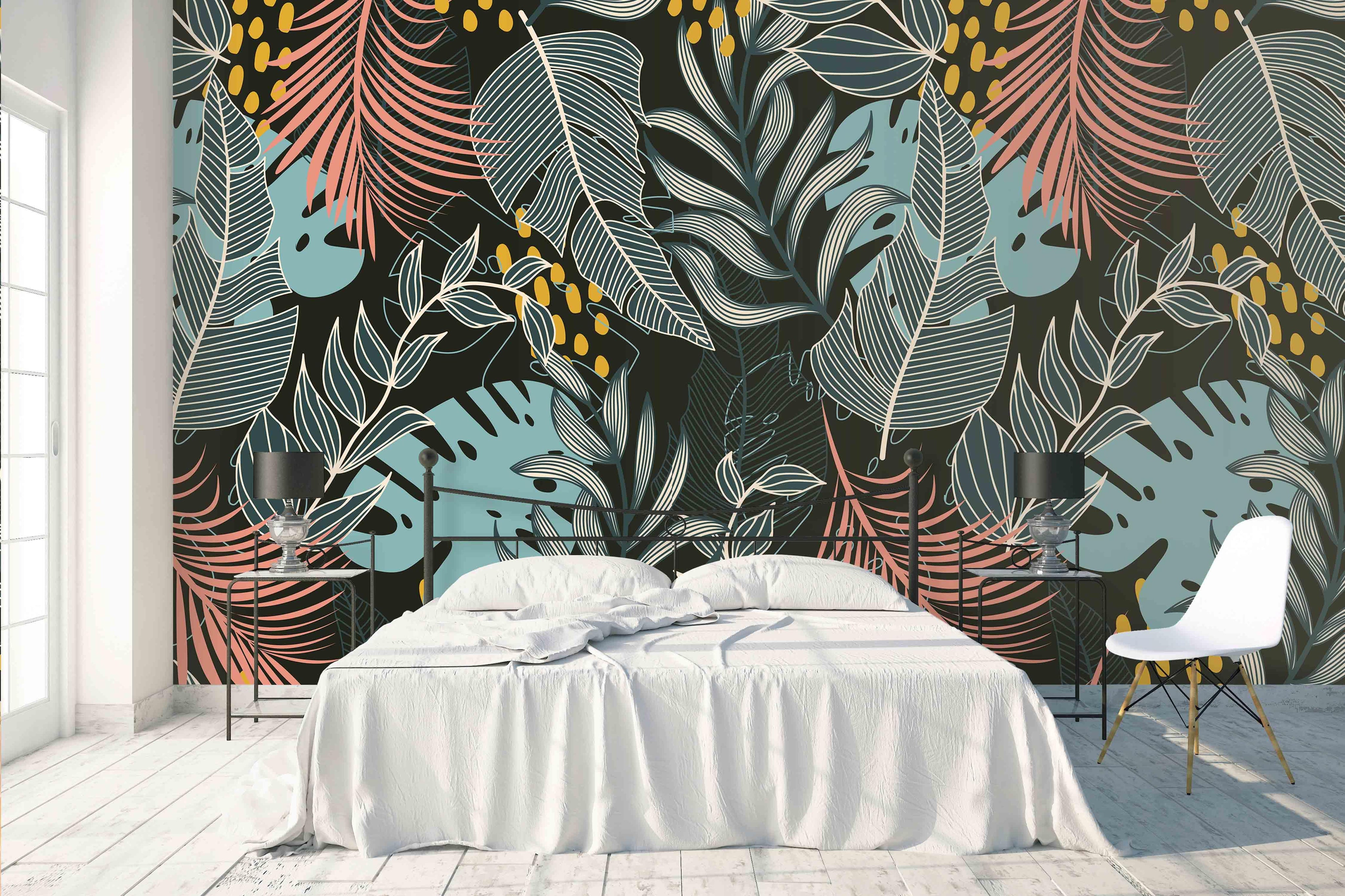 3D Tropical Palm Leaves Wall Mural Wallpaper 32- Jess Art Decoration