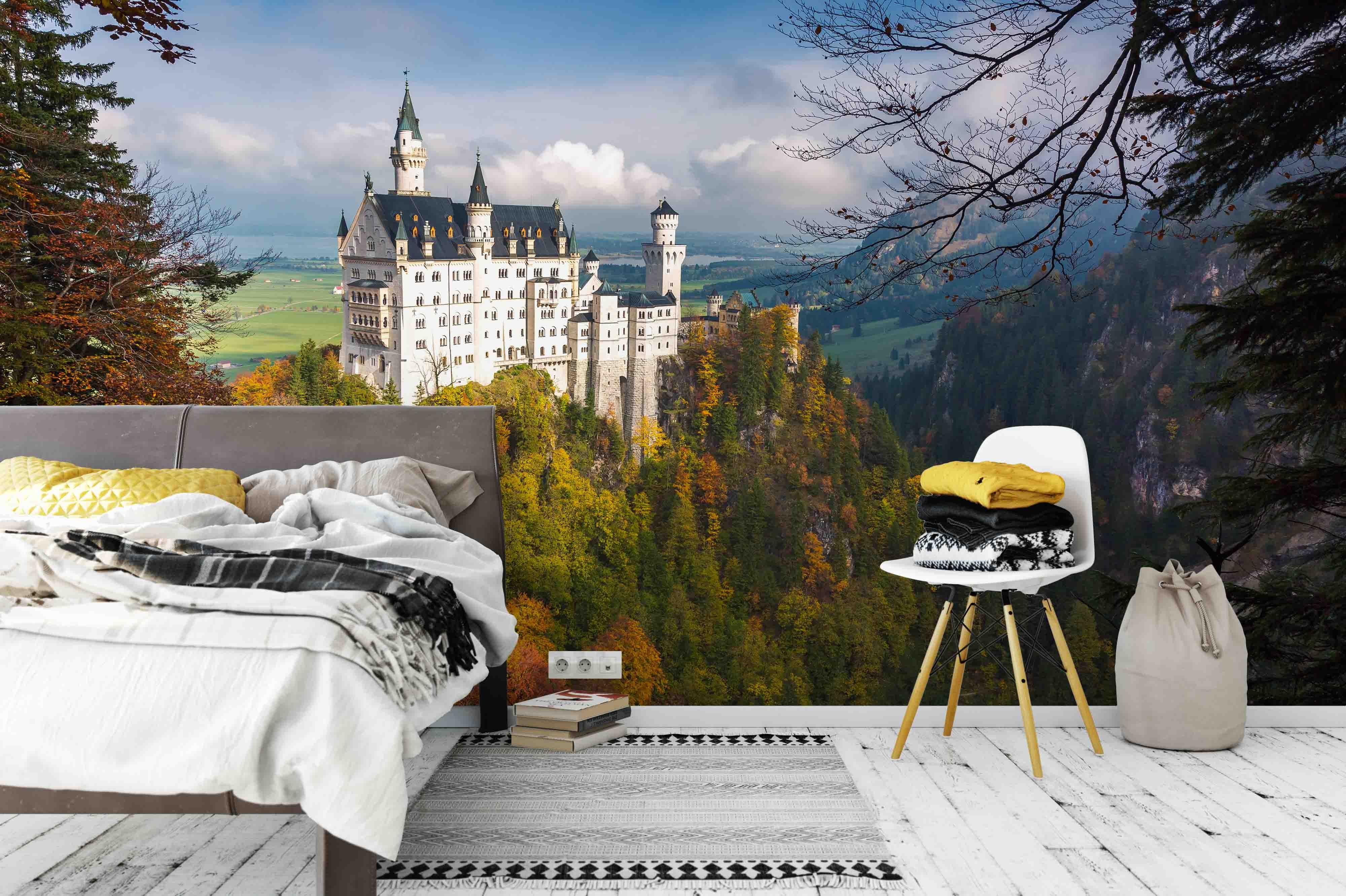 3D neuschwanstein castle wall mural wallpaper 57- Jess Art Decoration