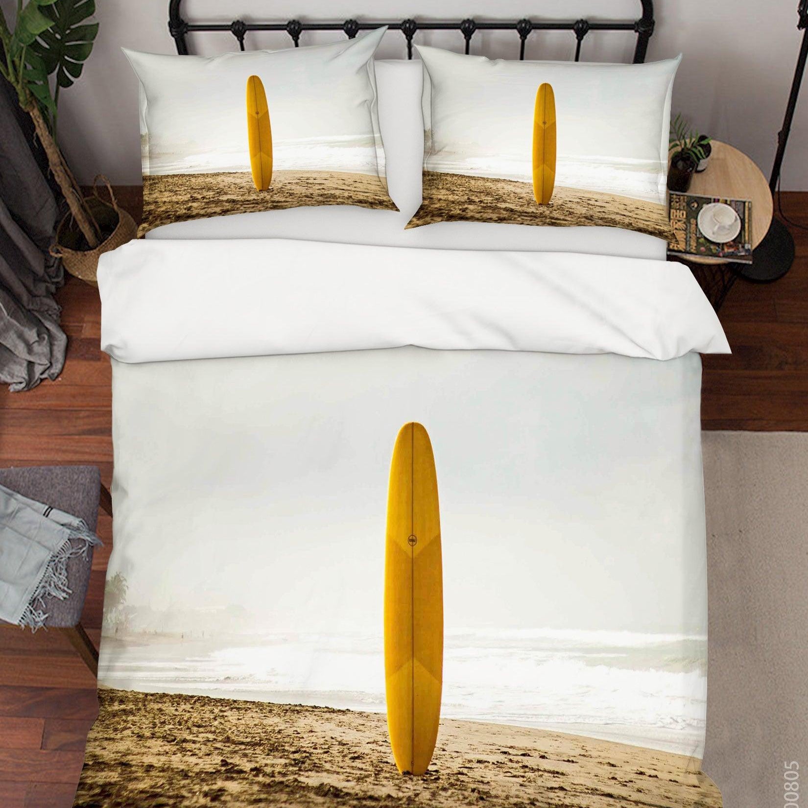 3D Yellow Surfboard Quilt Cover Set Bedding Set Duvet Cover Pillowcases LXL 309- Jess Art Decoration