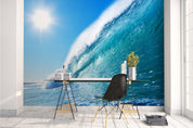 3D Sea Spray Sun Wall Mural Wallpaper 122- Jess Art Decoration