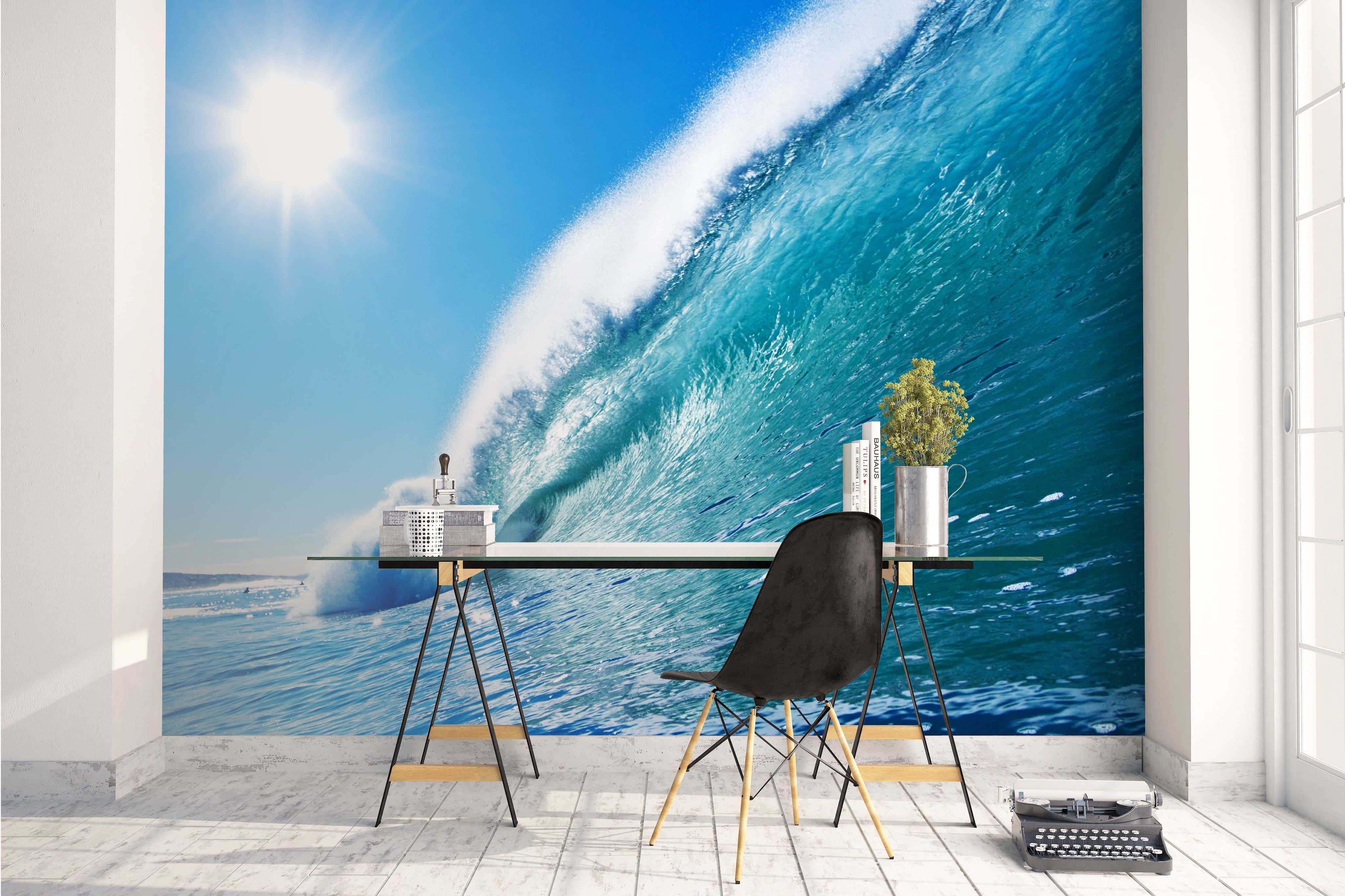 3D Sea Spray Sun Wall Mural Wallpaper 122- Jess Art Decoration