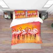3D Watercolor Animal Flamingo Quilt Cover Set Bedding Set Duvet Cover Pillowcases 104- Jess Art Decoration
