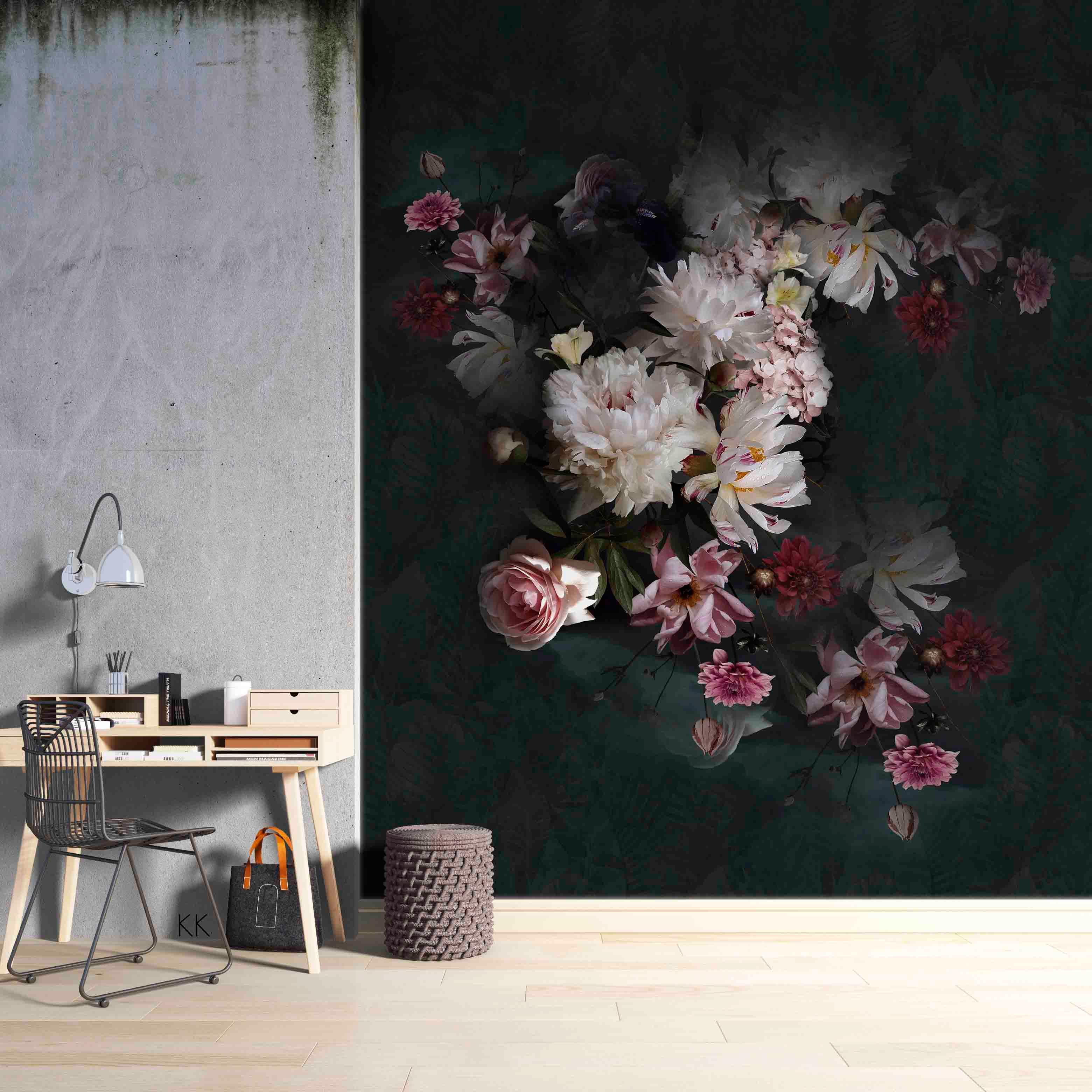 3D Vintage Blooming White Flowers Pattern Wall Mural Wallpaper GD 3523- Jess Art Decoration