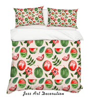 3D Watermelon Floral Quilt Cover Set Bedding Set Pillowcases 16- Jess Art Decoration