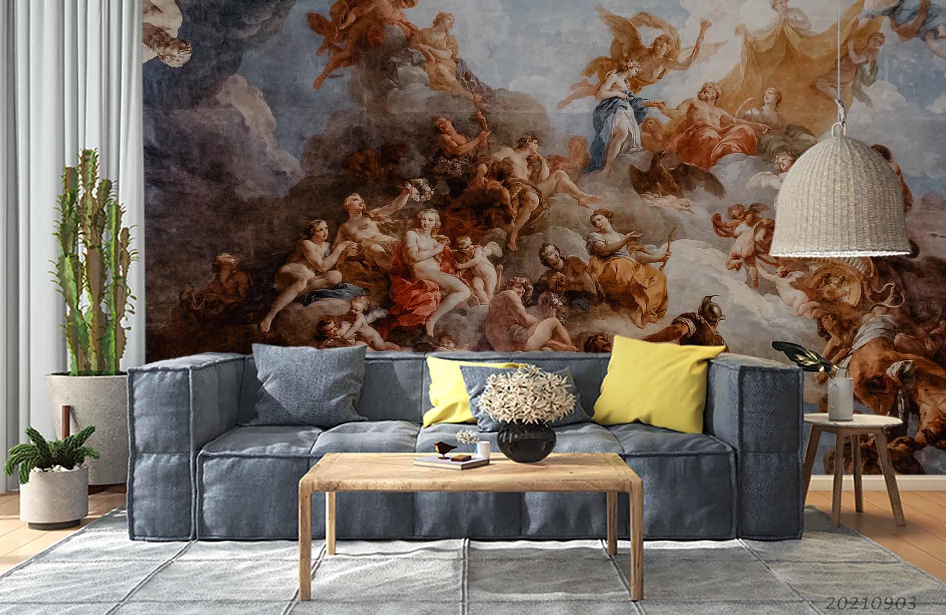 3D European Religious Angel Wall Mural Wallpaper LQH 93- Jess Art Decoration