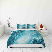 3D Blue Marble Pattern Quilt Cover Set Bedding Set Duvet Cover Pillowcases JN 1191- Jess Art Decoration