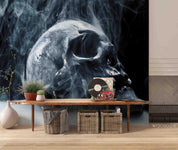 3D Skull Moon dark skull moon fantasy mural wall mural wallpaper for bedroom