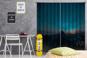 3D Landscape Night Peak Stars Sky Curtains and Drapes GD 4293- Jess Art Decoration