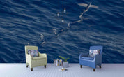 3D Blue Sea Fly Fish Wall Mural Wallpa 34- Jess Art Decoration