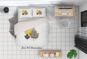 3D White Circle Maple Leaves Quilt Cover Set Bedding Set Pillowcases 23- Jess Art Decoration