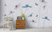 3D Abstract Lotus Butterfly Wall Mural Wallpaper 42- Jess Art Decoration