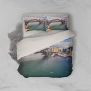 3D City Building Bridge Quilt Cover Set Bedding Set Pillowcases 170- Jess Art Decoration