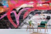 3D Street Color Graffiti Wall Mural Wallpaper LQH 6- Jess Art Decoration