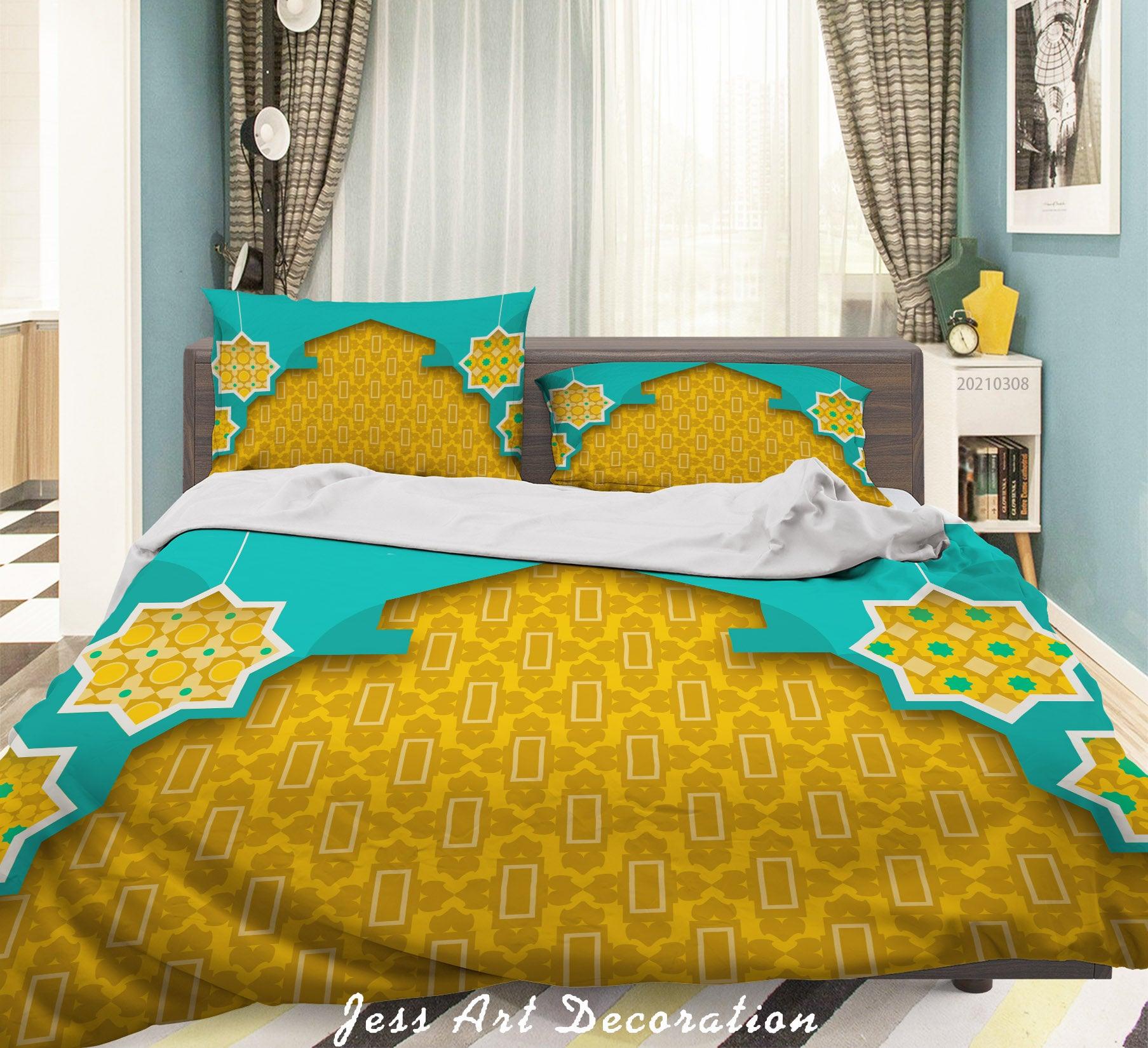 3D Abstract Geometric Decoration Quilt Cover Set Bedding Set Duvet Cover Pillowcases 270- Jess Art Decoration