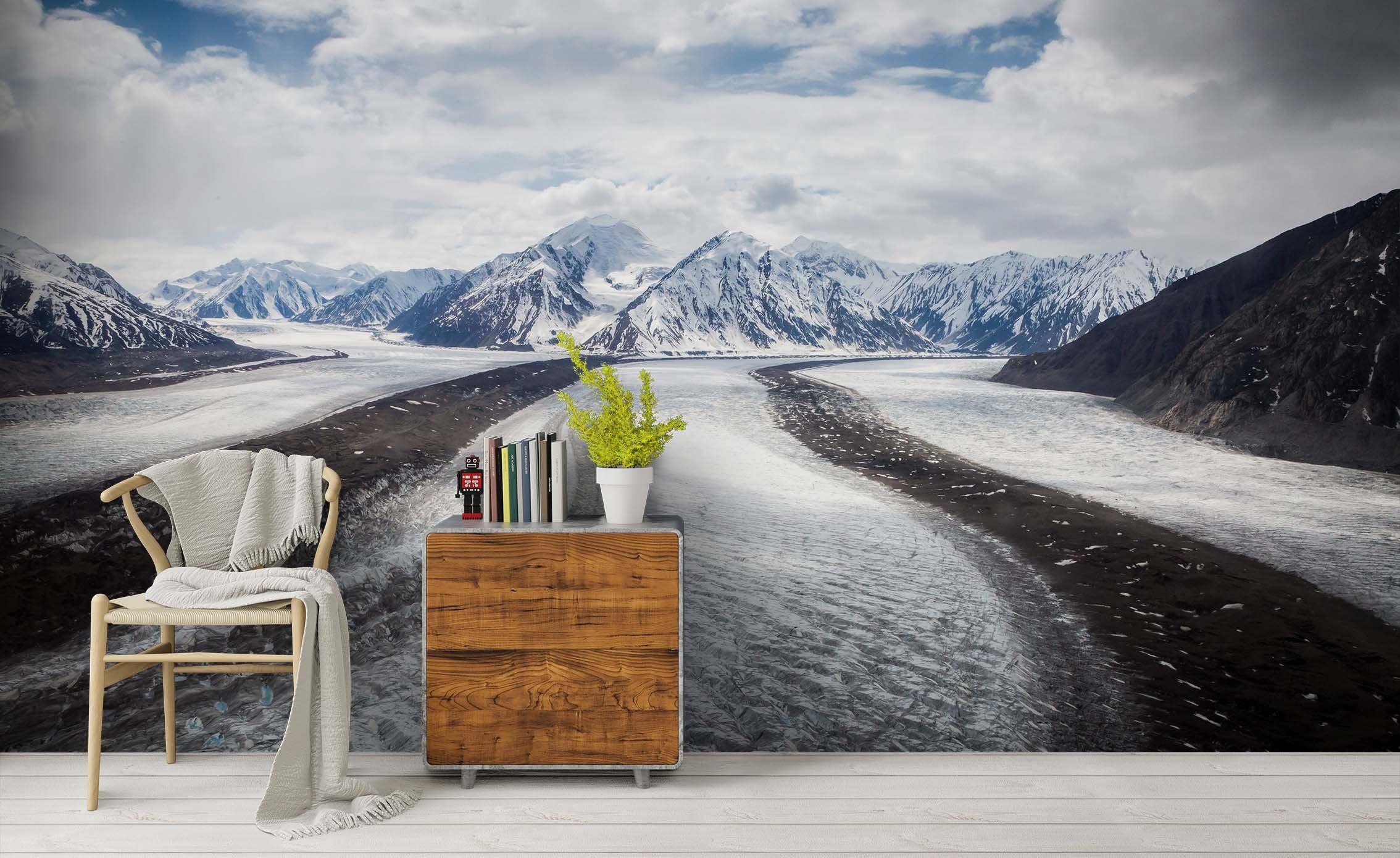 3D Snow Mountain Wall Mural Wallpaper 109- Jess Art Decoration