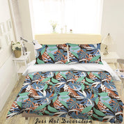 3D Plant Leaves Flower Pattern Quilt Cover Set Bedding Set Duvet Cover Pillowcases WJ 9062- Jess Art Decoration