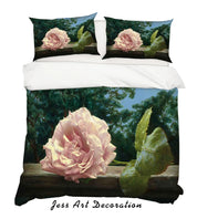 3D Pink Floral Quilt Cover Set Bedding Set Pillowcases 97- Jess Art Decoration