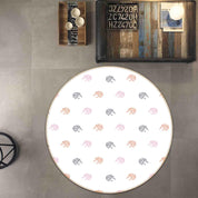 3D Cartoon Animal Elephant Pattern Non-Slip Round Rug Mat 105- Jess Art Decoration